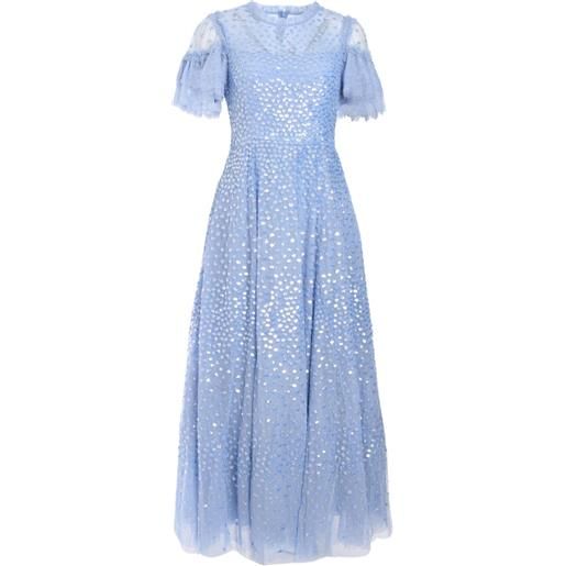 Needle & Thread abito da sera scatter dot - blu
