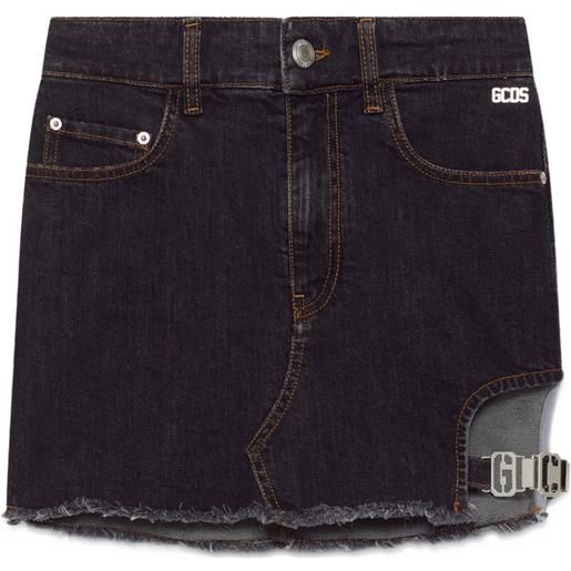 GCDS minigonna denim - nero