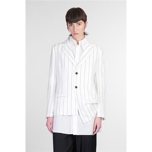 Ys Yohji Yamamoto blazer in lana bianca