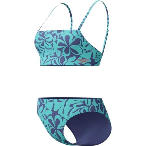 SPEEDO womens printed adjustable thinstrap 2 piece costume da bagno donna