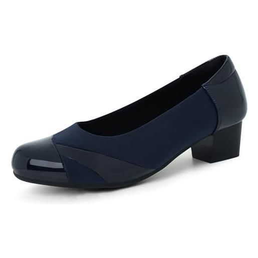 Scarpe Donna Con Zeppa Glitter E Strass - Leggere, Comode, Ortopediche, Slip-on, Punta Rotonda, Taglie 36-43