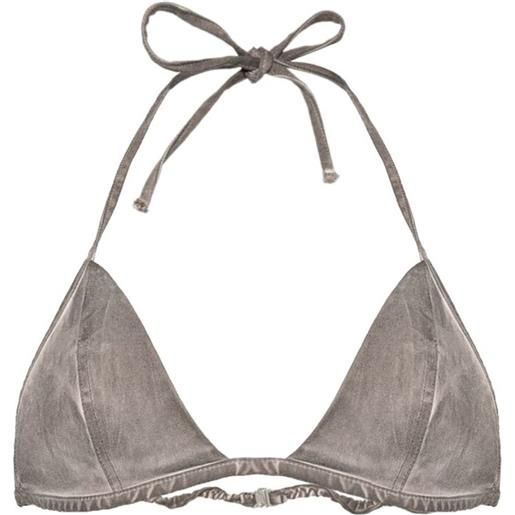 Rick Owens DRKSHDW reggiseno a triangolo - grigio