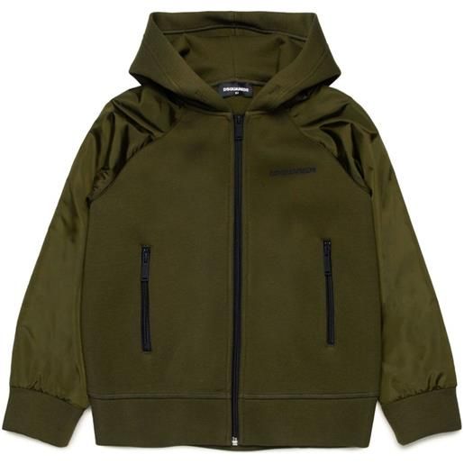 DSQUARED2 KIDS giacca con maniche a contrasto - verde