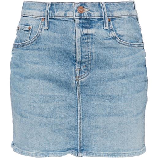 MOTHER minigonna denim the vagabond - blu
