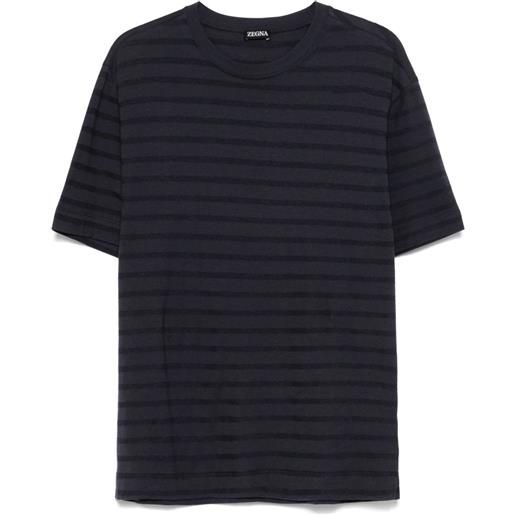 Zegna t-shirt a righe - blu