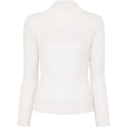 Issey Miyake top in chiffon - bianco