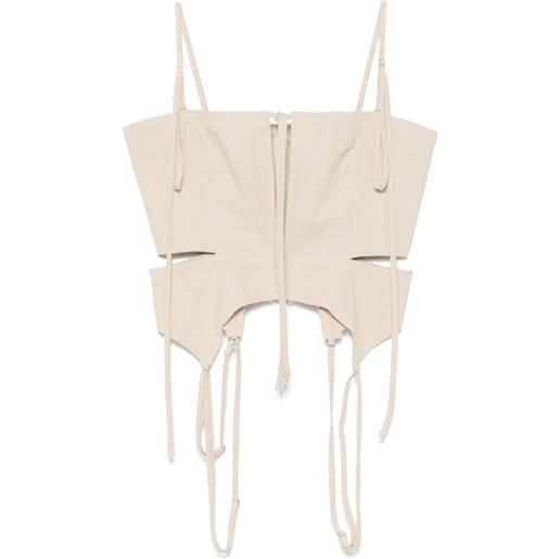 Elena Velez corsetto con cut-out a goccia - toni neutri
