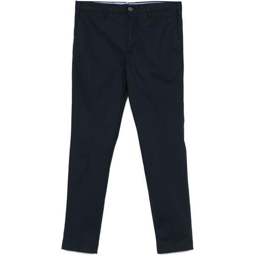 Incotex pantaloni in popeline - blu