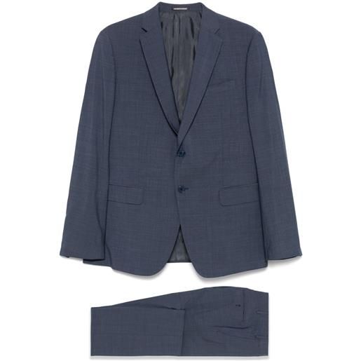 Emporio Armani completo in lana vergine - blu