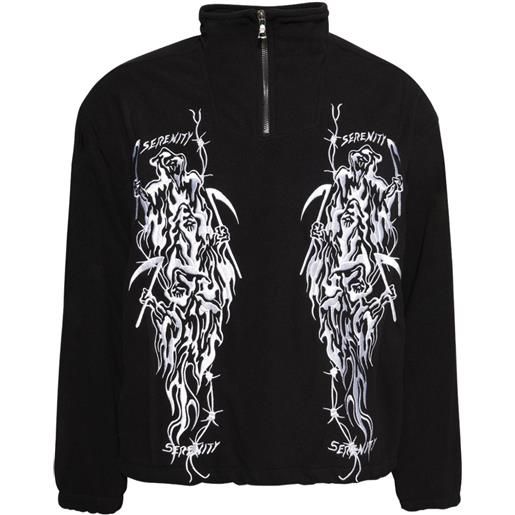 Warren Lotas felpa con ricamo - nero