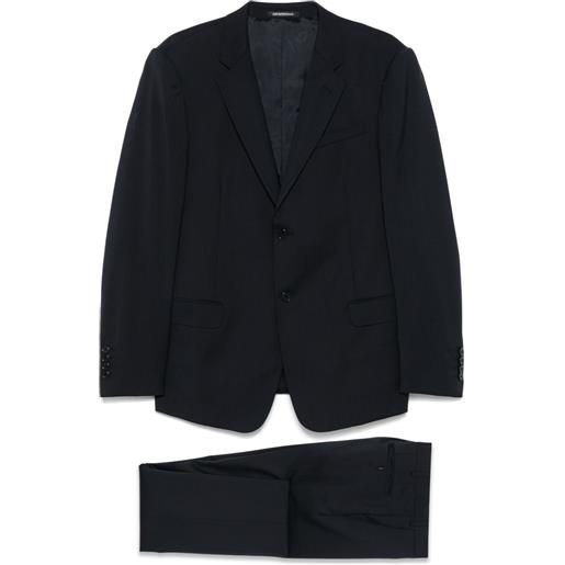 Emporio Armani completo in lana vergine - blu