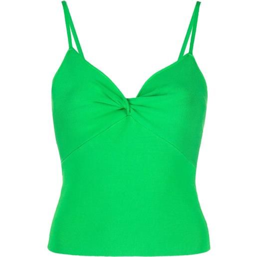 alice + olivia top rhona con dettaglio a nodo - verde