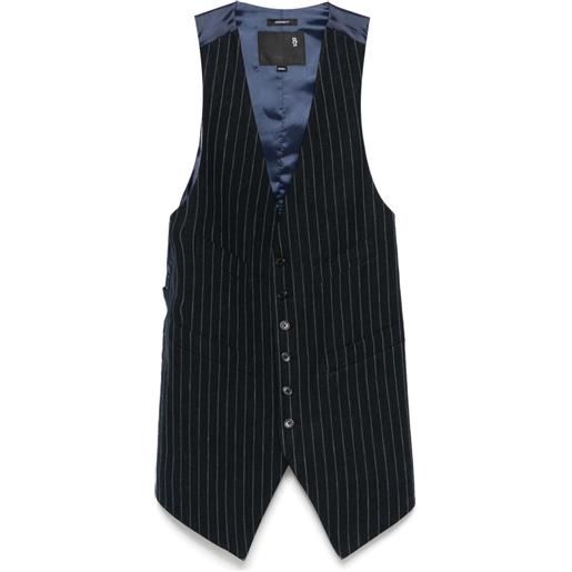 R13 gilet gessato - blu