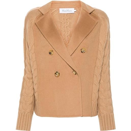 Max Mara cardigan micio in maglia intrecciata - toni neutri