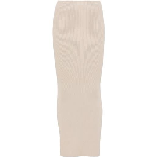 Max Mara gonna midi a coste - toni neutri