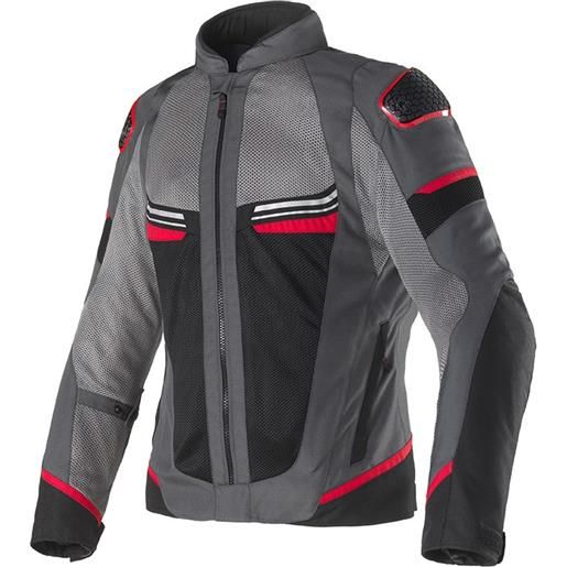 Clover giubbotto uomo airjet-6 - grigio scuro rosso nero