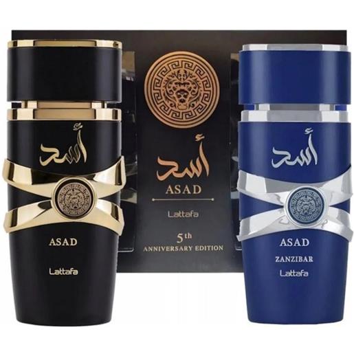 Lattafa anniversary edition set profumi unisex asad e asad zanzibar