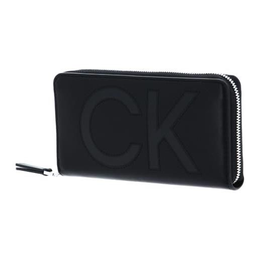 Calvin Klein ck set zip around wallet large ck black