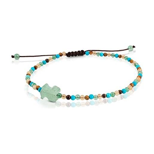 TOUS Bracciale Tibet Con Sfere Di Gemme – 0,87 Cm, In Confezione Regalo Con Certificato Di Autenticità