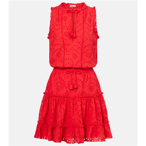 Poupette St Barth abito corto clara in cotone sangallo