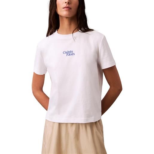 CALVIN KLEIN t shirt flocked logo tee regular donna