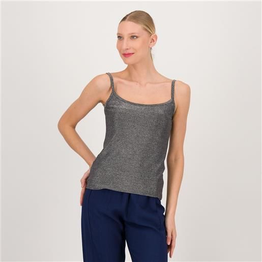 Officina della Moda canotta con spalline sottili in jersey