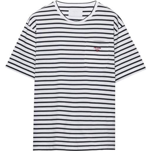 Prada t-shirt in cotone - bianco