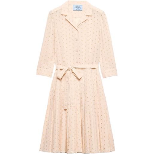 Prada abito midi in cotone - rosa
