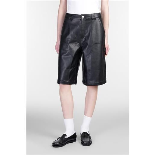 Carhartt Wip shorts norwich dk short in ecopelle nera