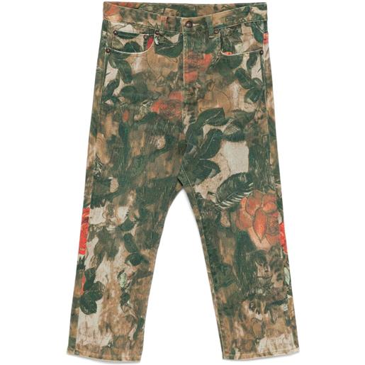 R13 jeans a fiori - verde