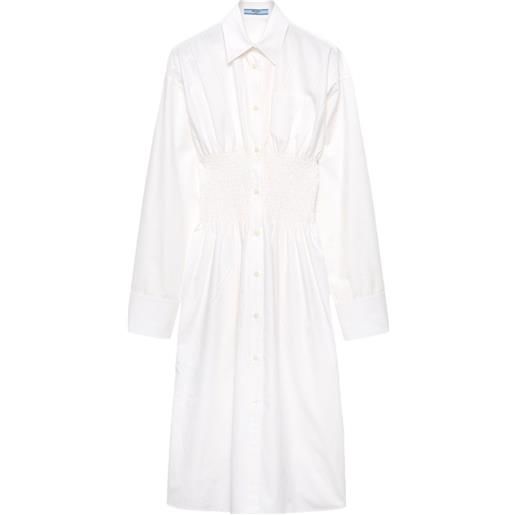 Prada abito in tela e cotone - bianco