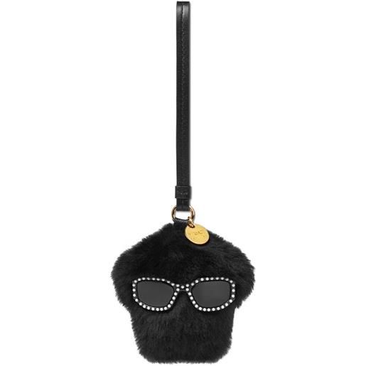 Versace ciondolo medusa fluffy - nero