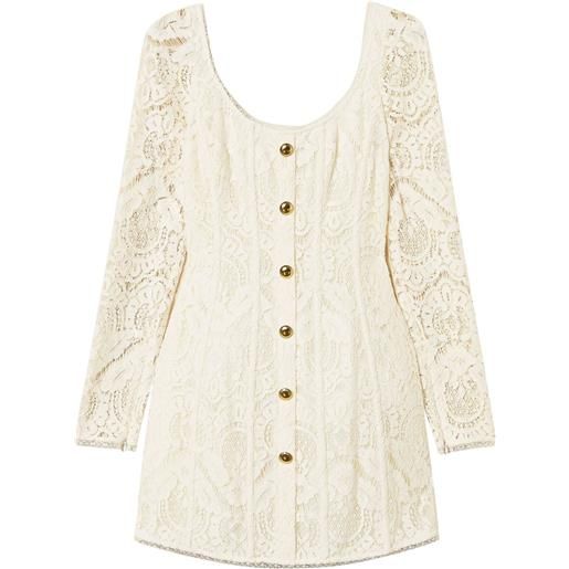 TWINSET abito con motivo intrecciato - bianco