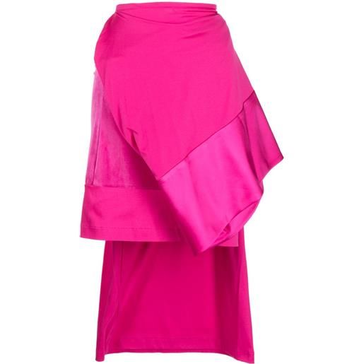 Undercover gonna midi asimmetrica - rosa