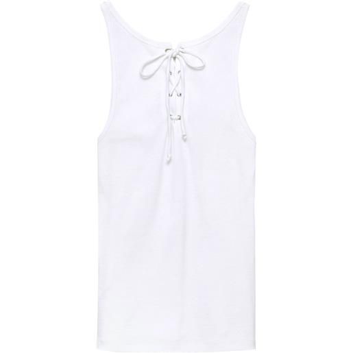 Prada canotta con lacci - bianco