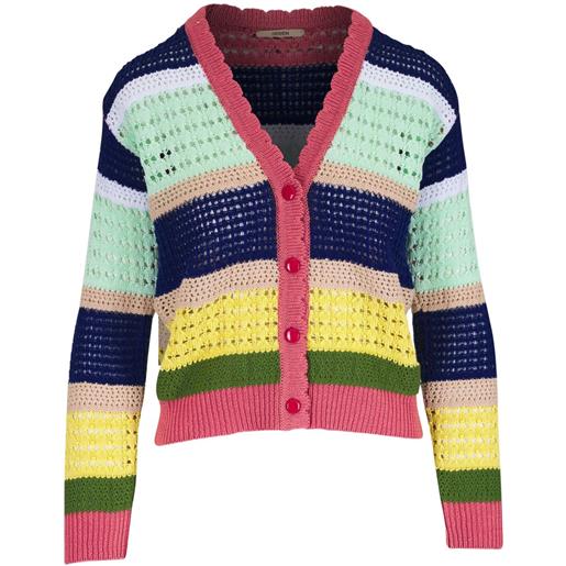 Odeeh cardigan a righe - blu