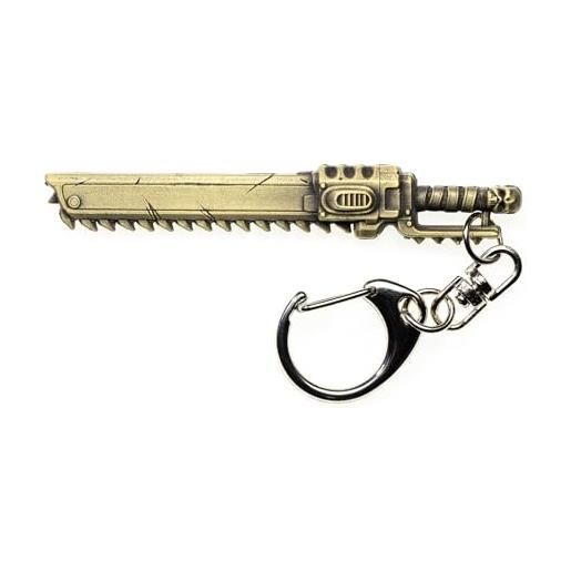 Starforged warhammer 40000 titus's chainsword portachiavi space marine 2 accessori uomo, bronzo, small