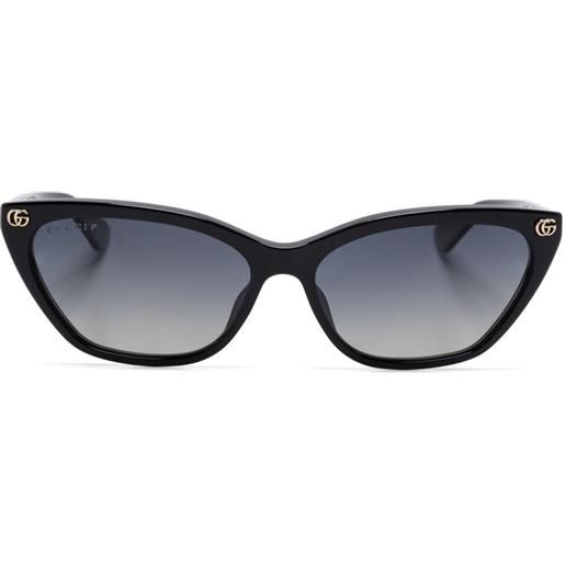 Gucci Eyewear occhiali da sole cat-eye - nero