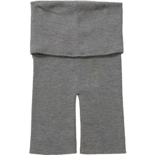 ALAINPAUL high-waisted biker shorts - grigio