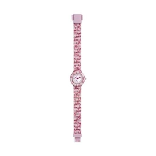 HIP HOP, collezione kids fun, orologio bambina pinky con cinturino in silicone intercambiabile, colori vibranti e duraturi, cassa 28 mm, resistente all'acqua, lunghezza regolabile 23.4 cm