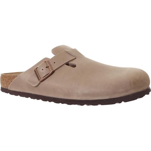 BIRKENSTOCK boston leather marrone tabacco ciabatte unisex