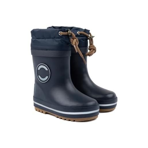 Mikk-line stivali da acqua termici per bambini, stivali di gomma per bambini con lacci, stivali di gomma rivestiti con dettagli riflettenti, stivali da pioggia per bambini in gomma naturale, orion