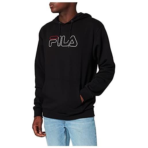 Fila 687125−2, felpa con cappuccio uomo, opacity, nero, m regular