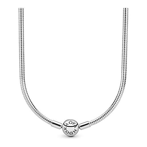 PANDORA icons collana in argento con chiusura tonda, 50
