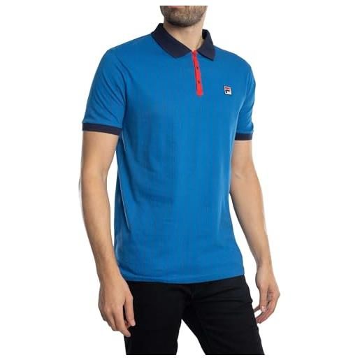 FILA uomo polo classica a righe vintage bb1, turkish sea/navy/red, l