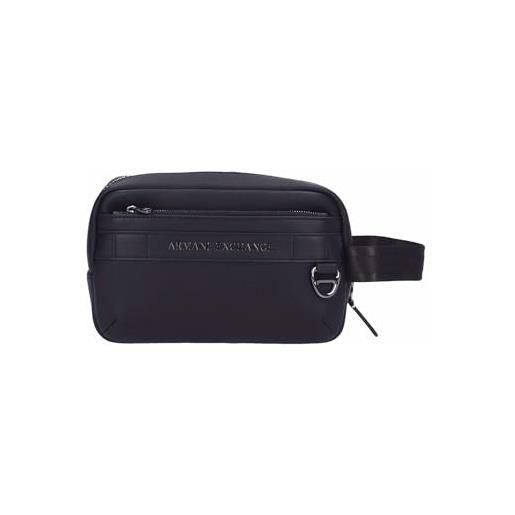 Armani Exchange pochette uomo beauty case nero