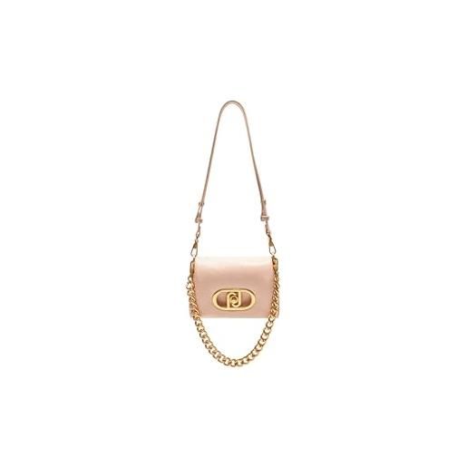Liu Jo Jeans mini borsetta a tracolla la puffy con manico a catena rimovibile, tracolla regolabile e logo in metallo sul davanti. Rosa rosa cipria 00178