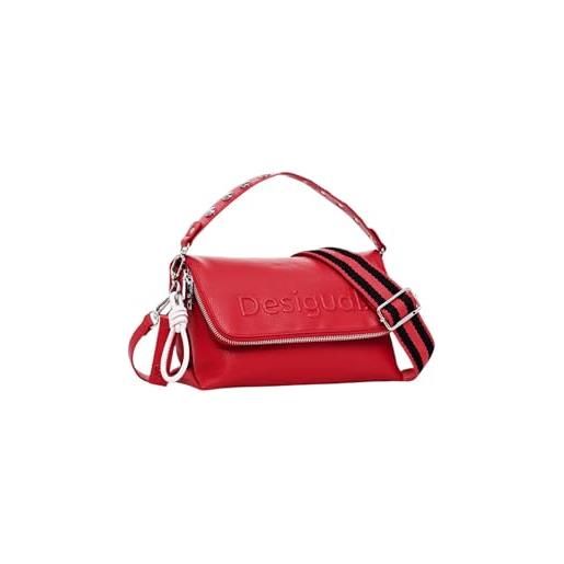 Desigual borsa da donna in pu across body bag, colore: rosso