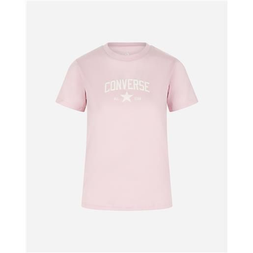 Converse logo fit regular w - t-shirt - donna - rosa