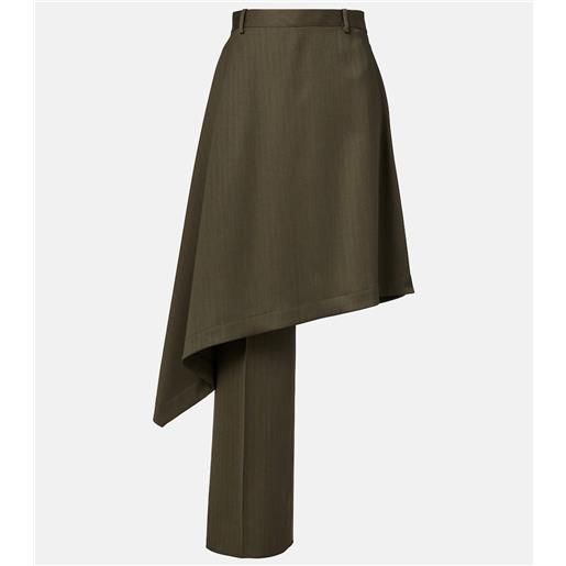 Bottega Veneta gonna midi asimmetrica in lana